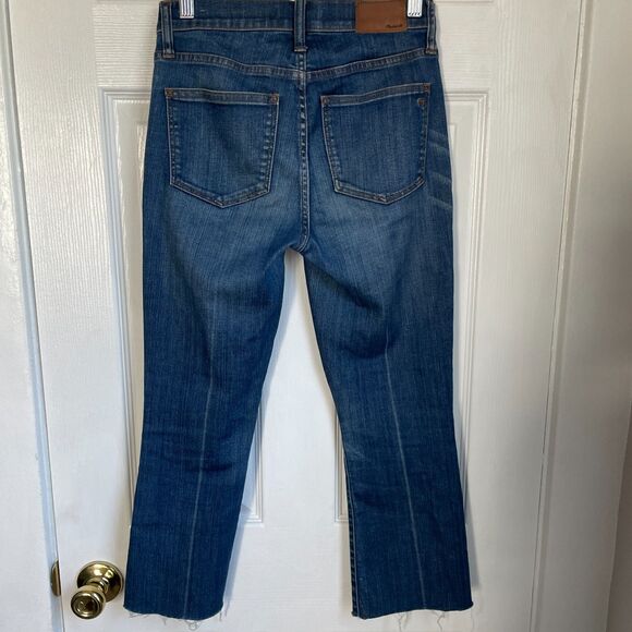 Madewell Cali Demi Boot Cut Jeans raw hem size 24 - Picture 9 of 12